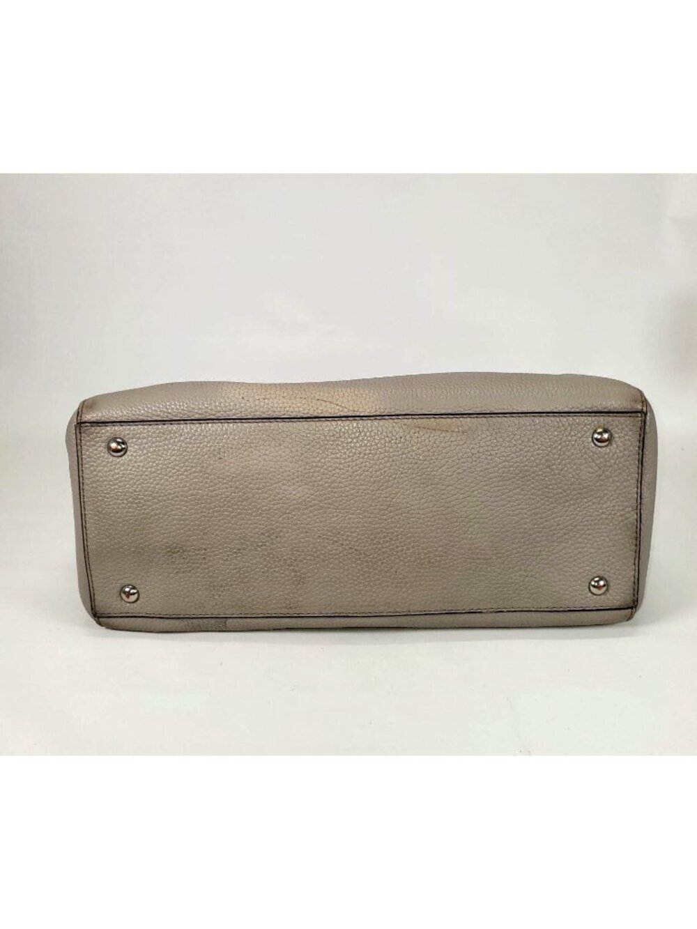 Michael Kors Women's Grey Leather Dome Satchel 1522 - Picture 8 of 15